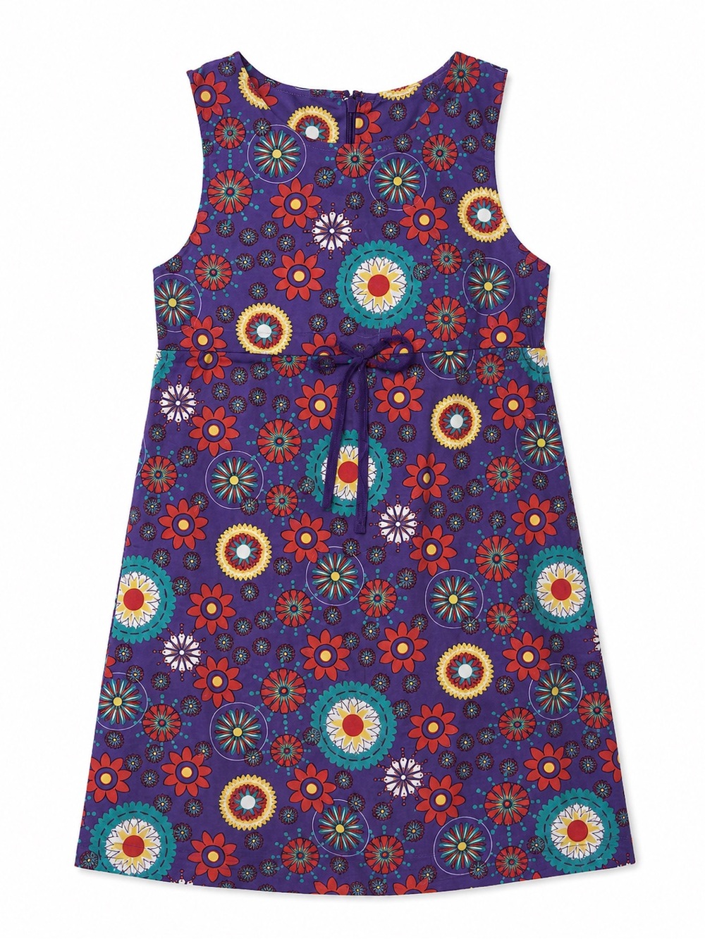 J. Khaki Retro Floral Sleeveless Dress | Girls 10